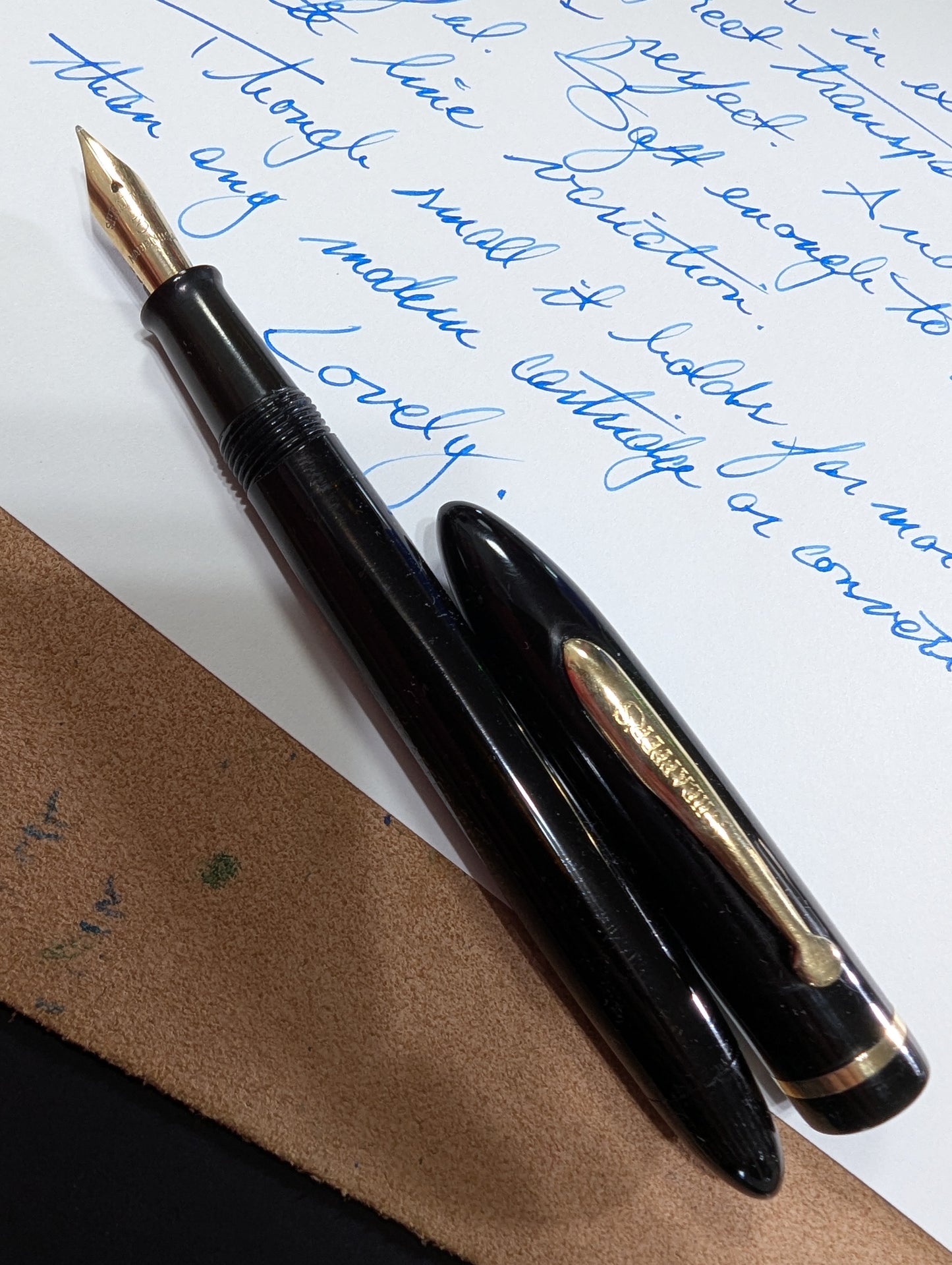 Black Sheaffer Craftsman fountain pen - medium Gregg point