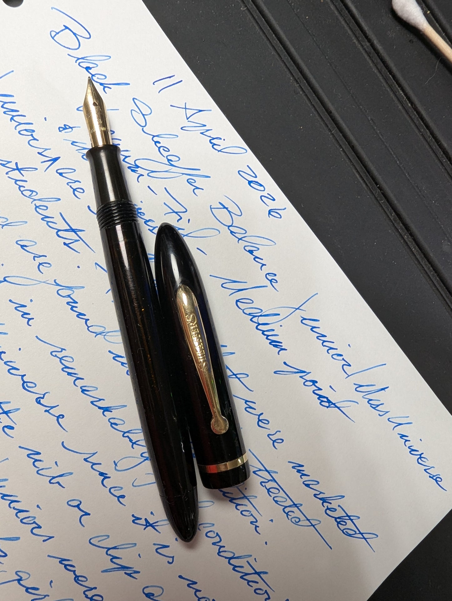 Black Sheaffer Craftsman fountain pen - medium Gregg point