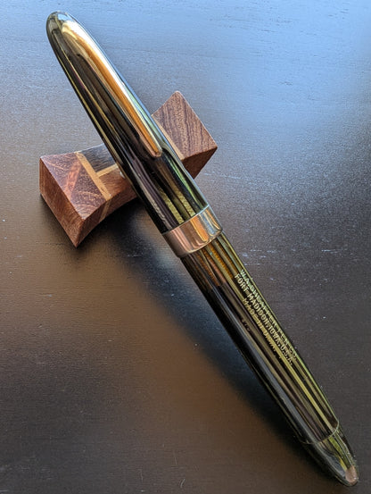 1947 Marine Green Sheaffer Sovereign fountain pen - Vacuum-Fil - stubby fine point