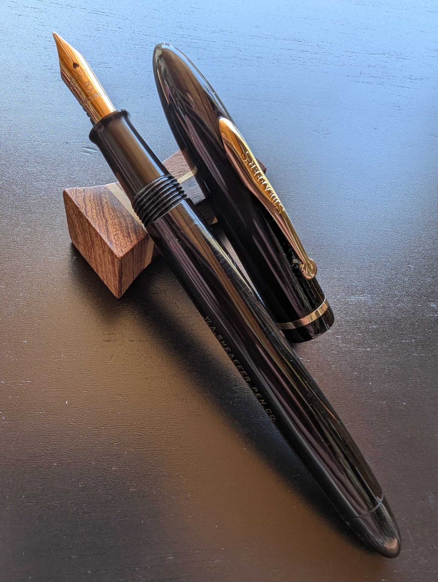 Black Sheaffer Craftsman fountain pen - medium Gregg point