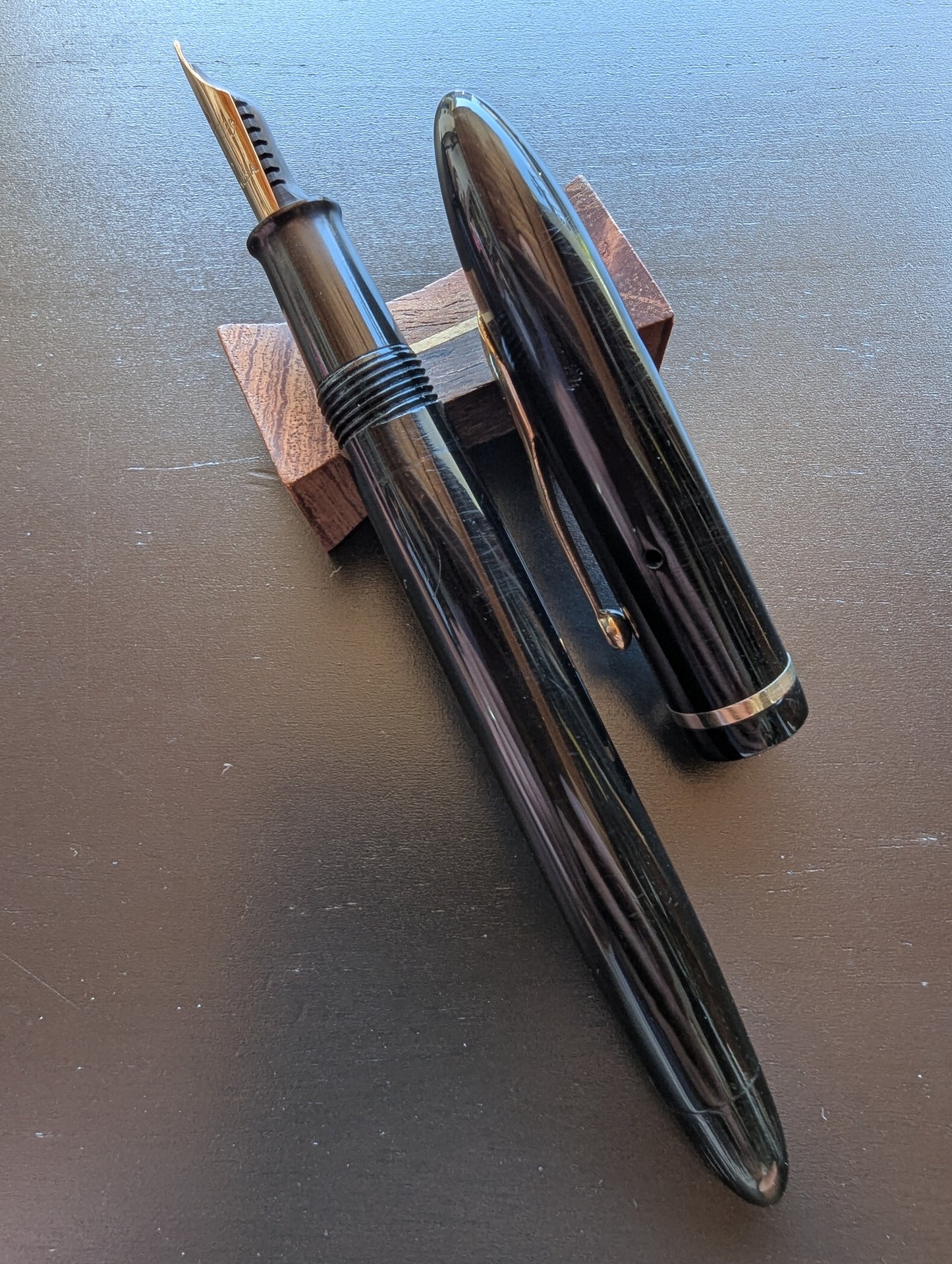 Black Sheaffer Craftsman fountain pen - medium Gregg point