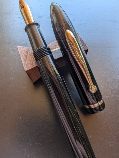 Black Sheaffer Craftsman fountain pen - medium Gregg point