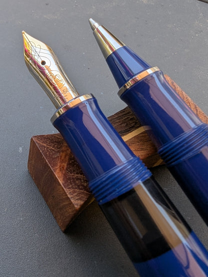 2003 Pelikan Dark Blue M605 fountain pen and R605 rollerball