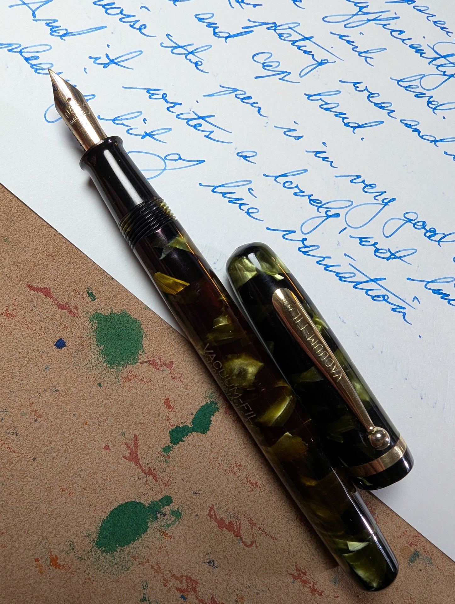 Marine Green VACUUM-FIL standard size fountain pen - fine point