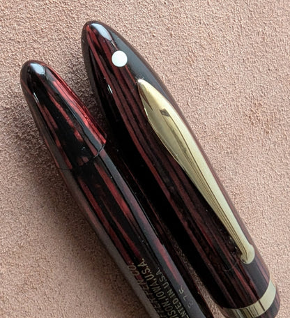 ~1941 Carmine Sheaffer Balance Sovereign Fountain Pen - fine-medium point