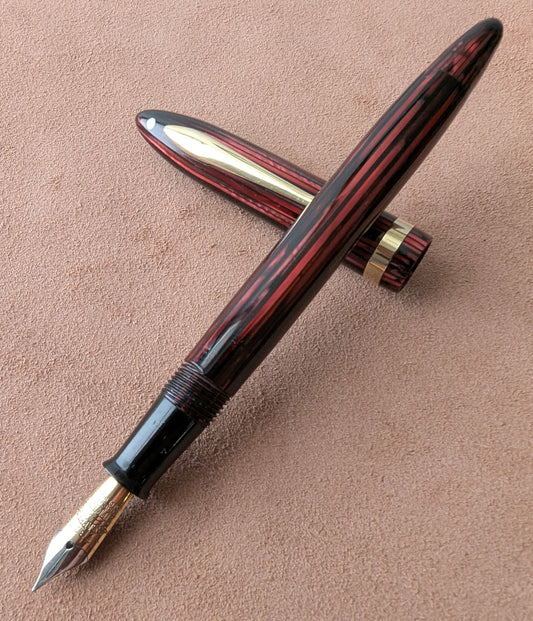 ~1941 Carmine Sheaffer Balance Sovereign Fountain Pen - fine-medium point