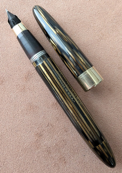 ~1947 Golden Brown Sheaffer Triumph Valiant - fine-medium point