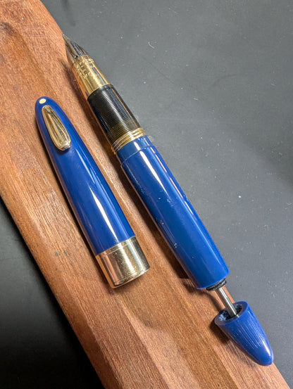 1948 Persian blue Sheaffer Tuckaway Valiant Deluxe - Vacuum-Fil - fine point