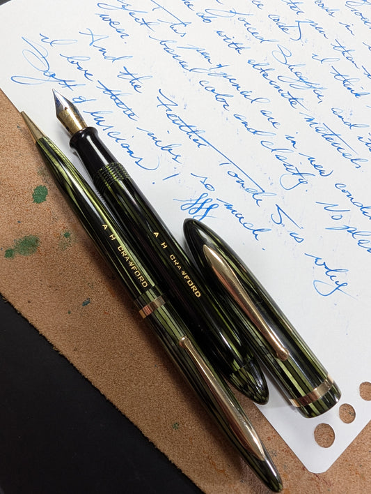 Marine Green Sheaffer Balance Admiral - window pane barrel