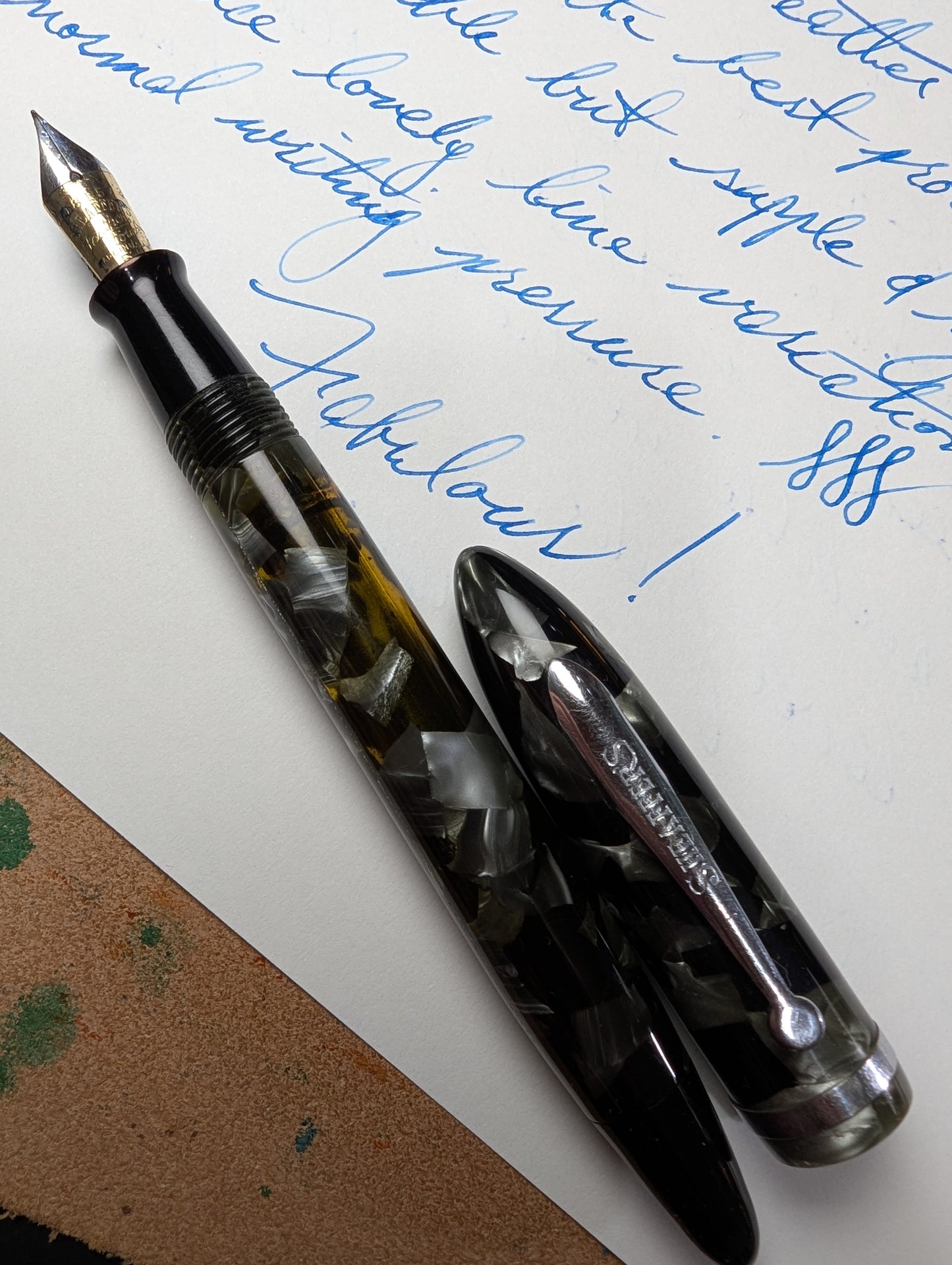 1935 Grey Pearl Sheaffer Balance Feather Touch 5 - soft fine point