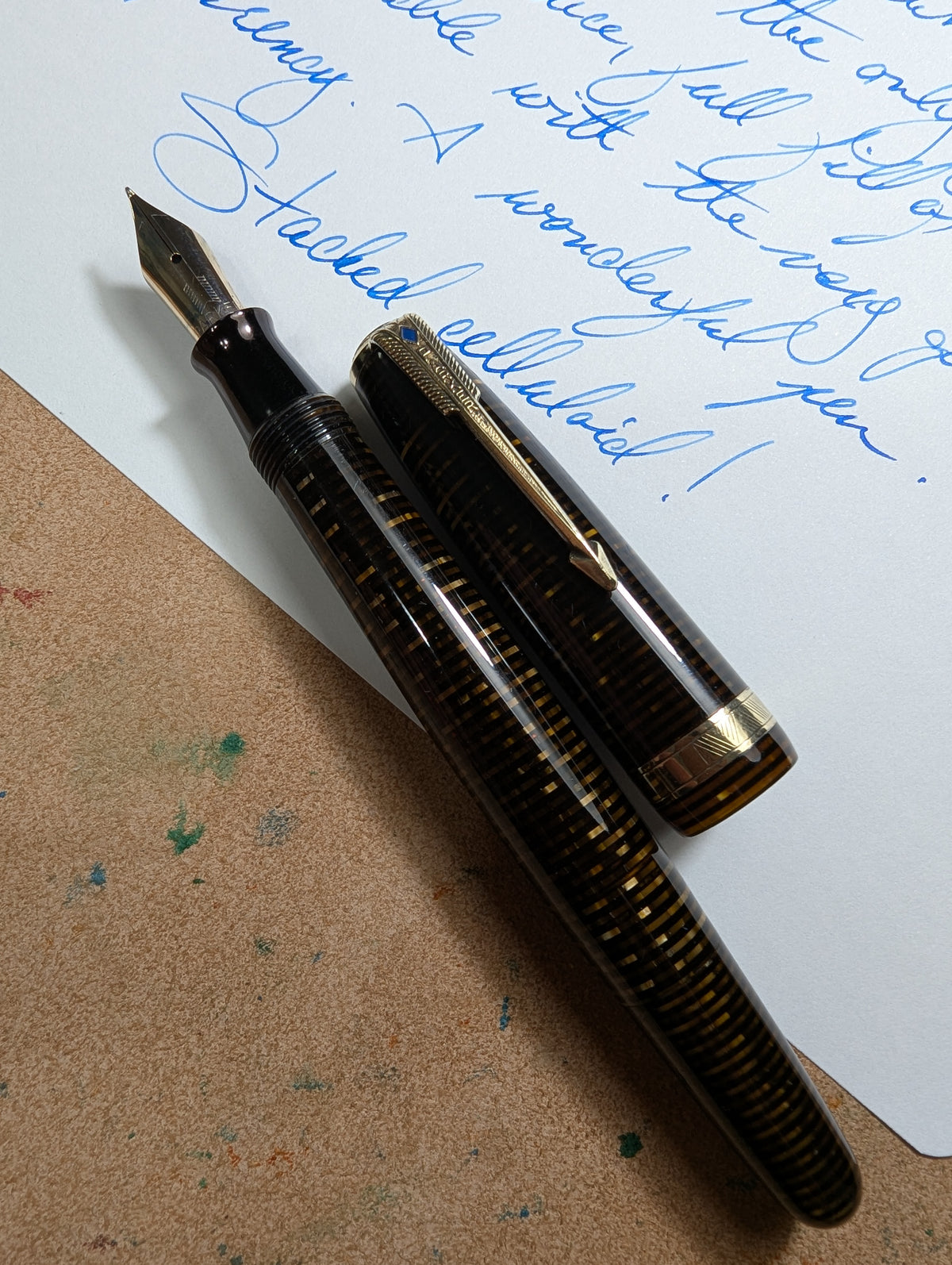 1944 Golden Pearl Parker Vacumatic Major - fine-medium point