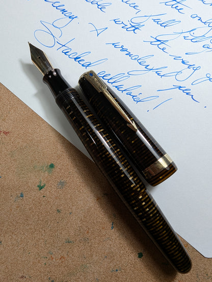1944 Golden Pearl Parker Vacumatic Major - fine-medium point