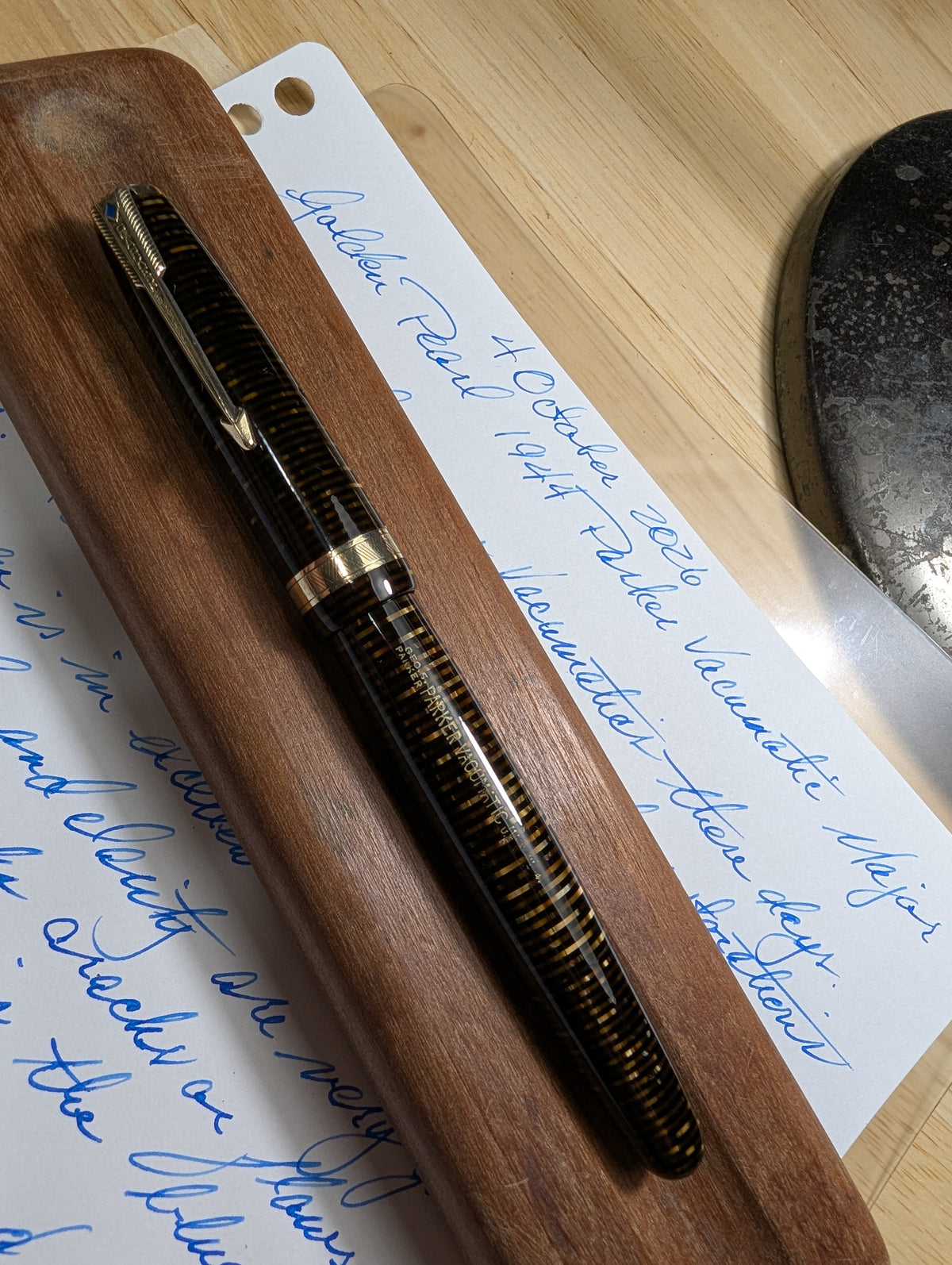 1944 Golden Pearl Parker Vacumatic Major - fine-medium point