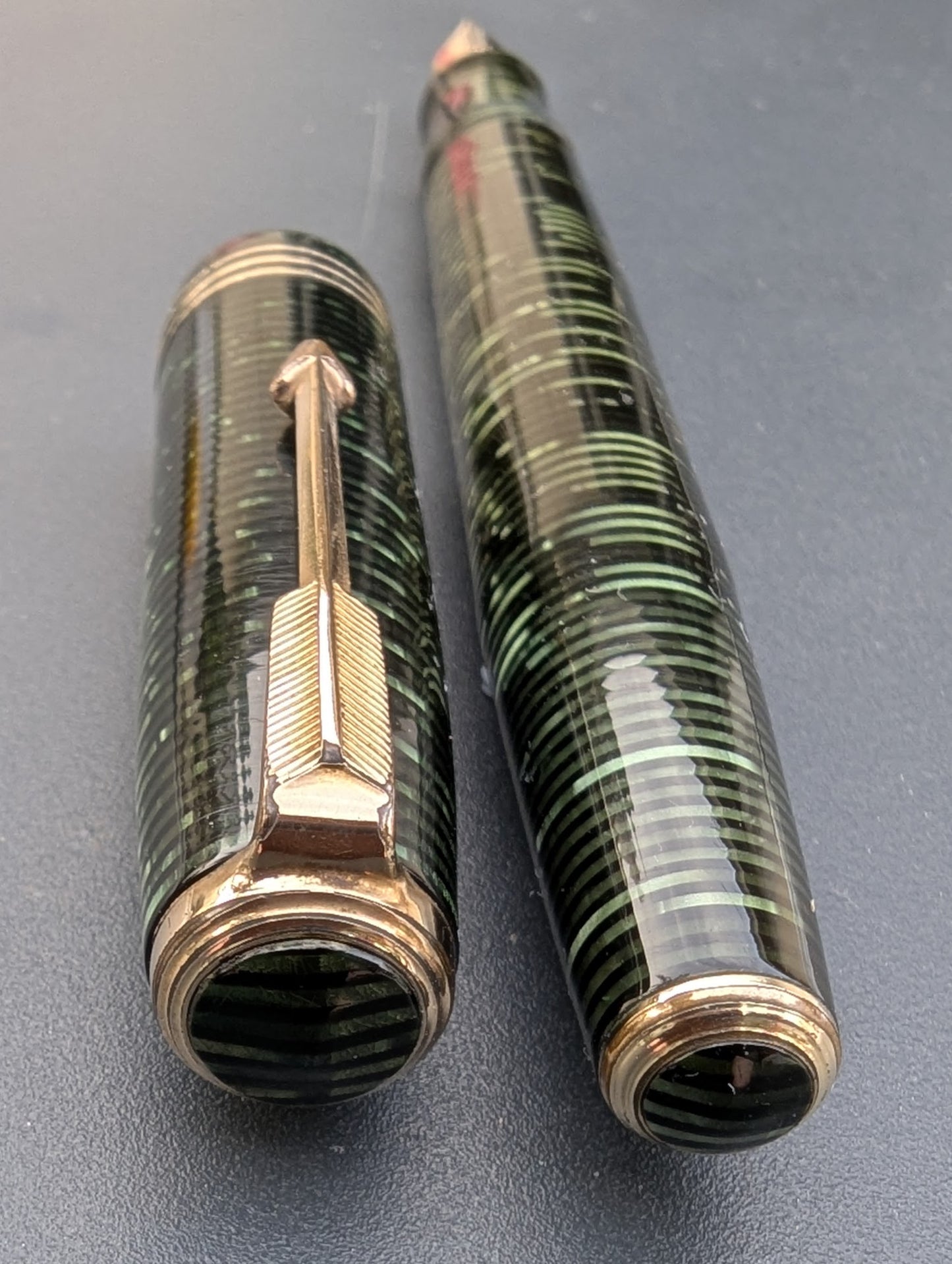 1939 Emerald Pearl Parker Vacumatic Major - fine+ point