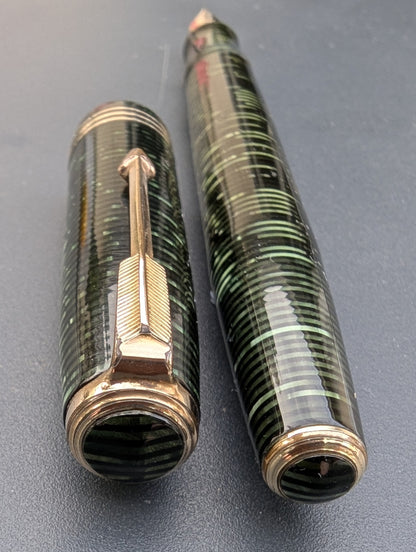 1939 Emerald Pearl Parker Vacumatic Major - fine+ point