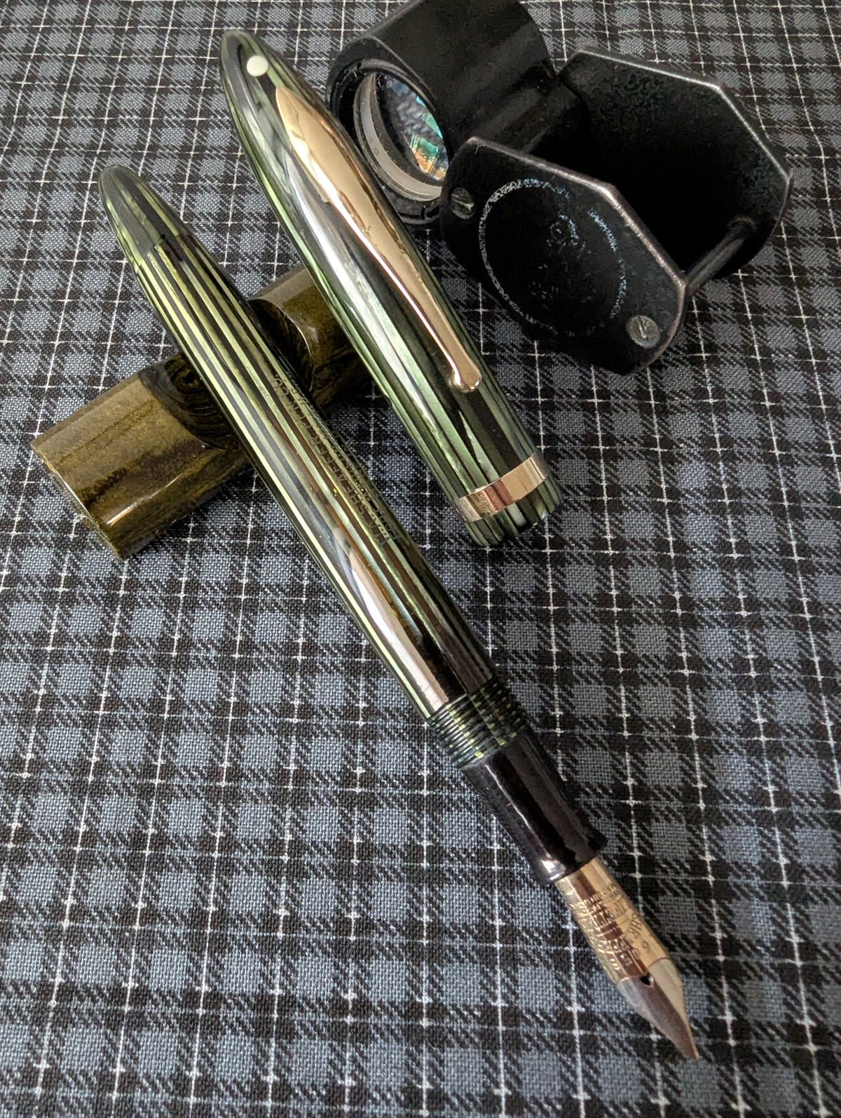 Marine Green Sheaffer Balance Sovereign Fountain Pen - fine point