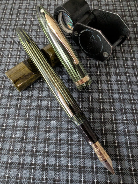 Marine Green Sheaffer Balance Sovereign Fountain Pen - fine point