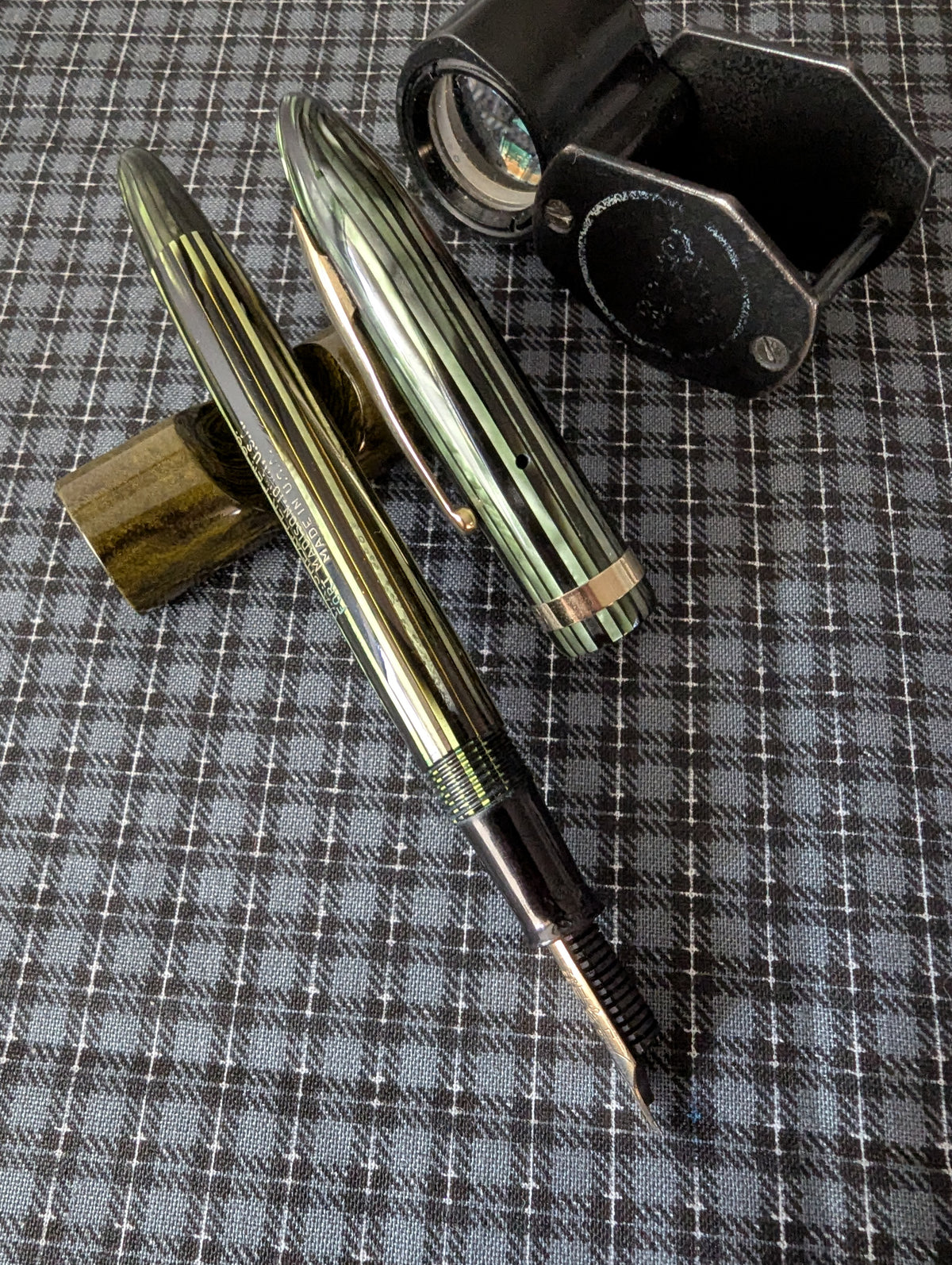 Marine Green Sheaffer Balance Sovereign Fountain Pen - fine point