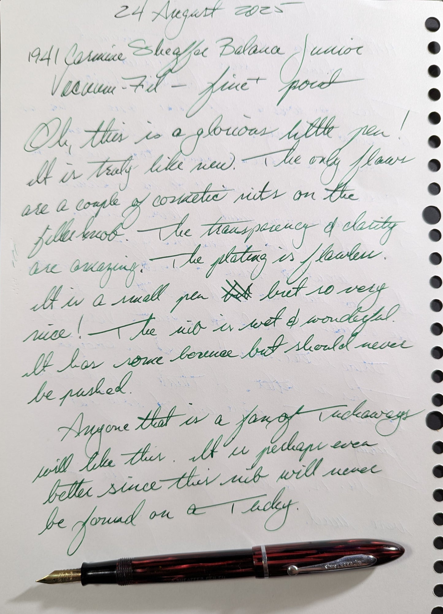 1941 Carmine Sheaffer Balance Junior