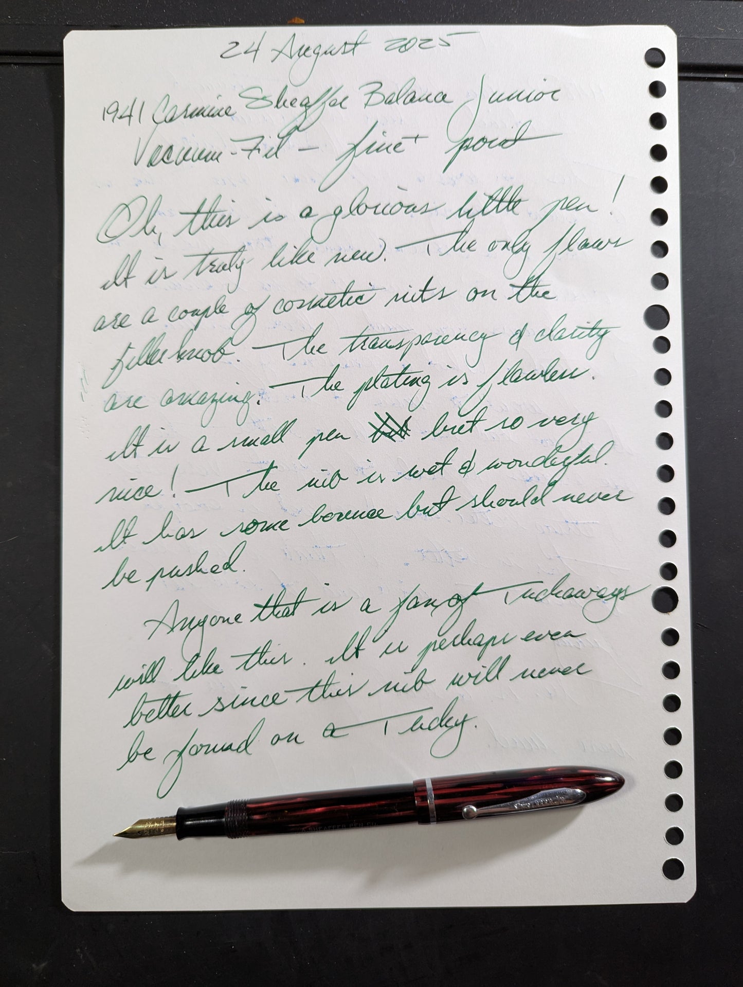 1941 Carmine Sheaffer Balance Junior