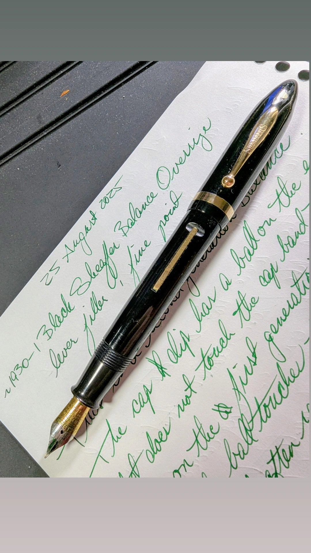 1930-1 Black Sheaffer Balance "Premier"  pen - lever filler - Fine point