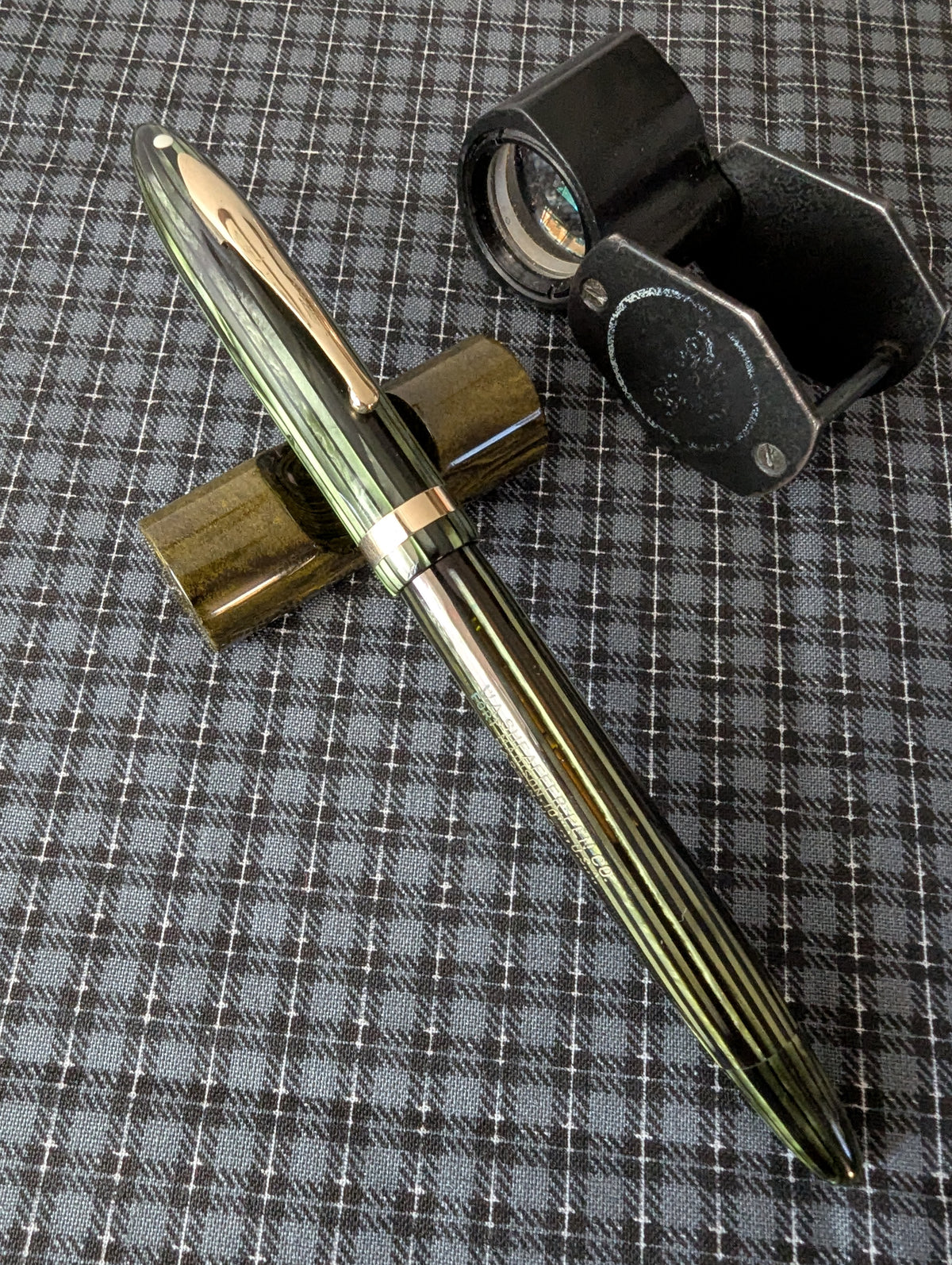 Marine Green Sheaffer Balance Sovereign Fountain Pen - fine point