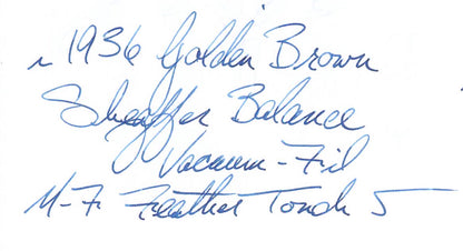 ~1936 Golden Brown Sheaffer Balance Standar Size - medium-fine Feather Touch 5 nib - Vacuum-Fil