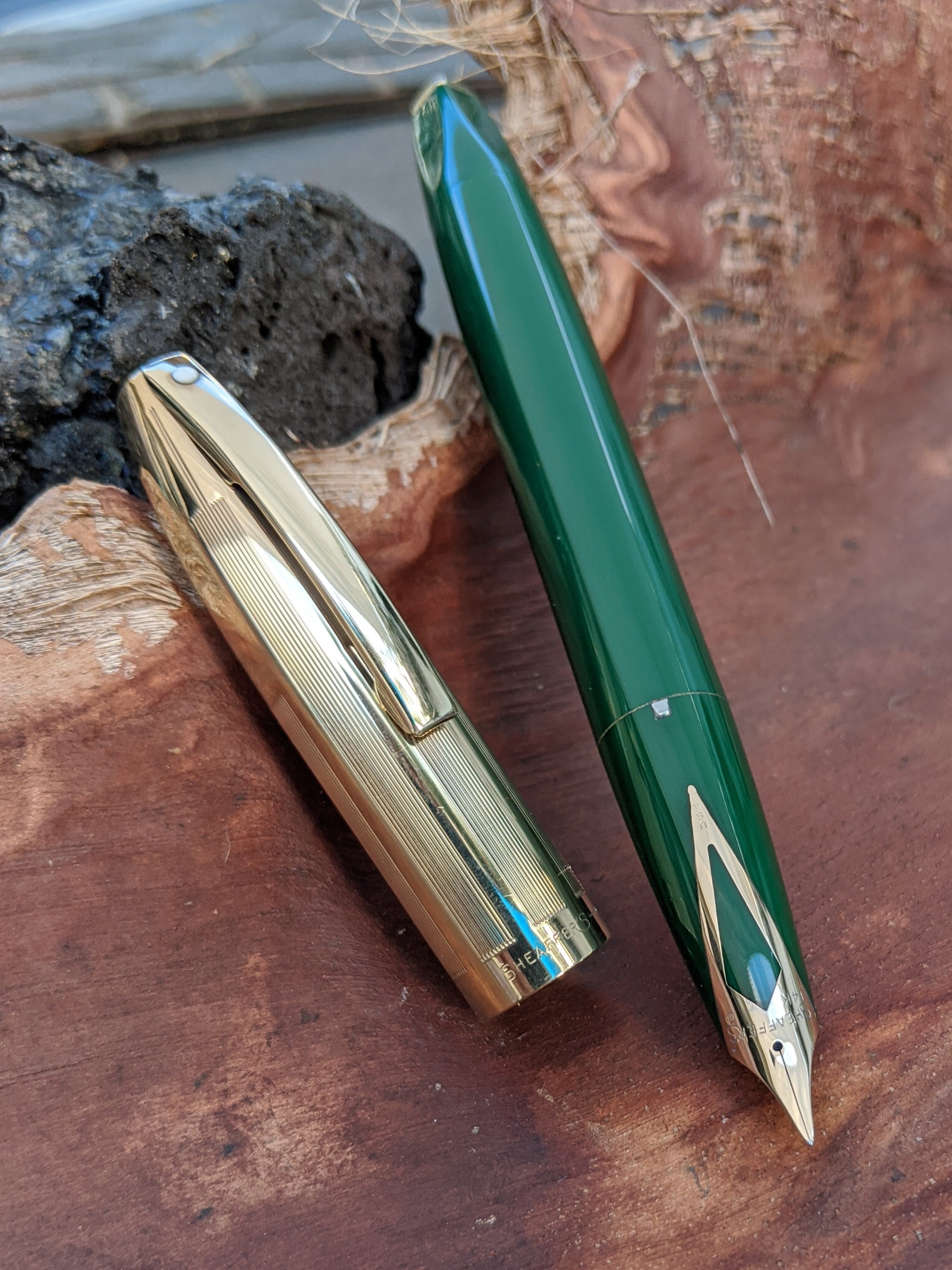 Green Sheaffer PFM V - Fine nib