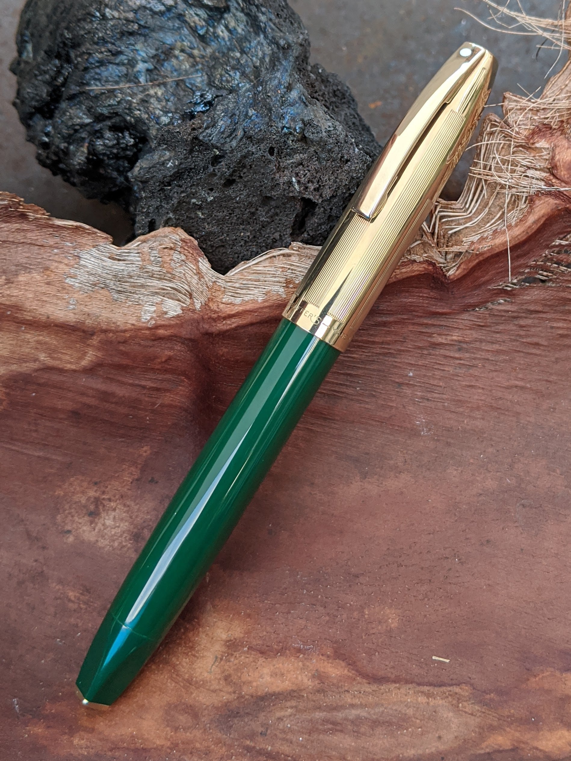 Green Sheaffer PFM V - Fine nib