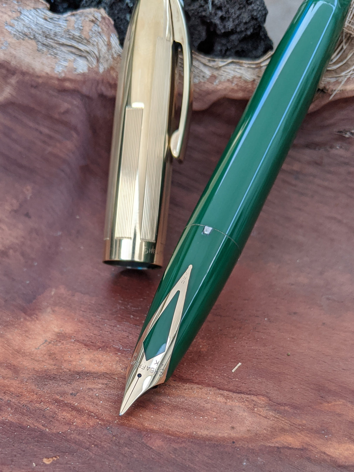 Green Sheaffer PFM V - Fine nib – Paper Wants A Pen