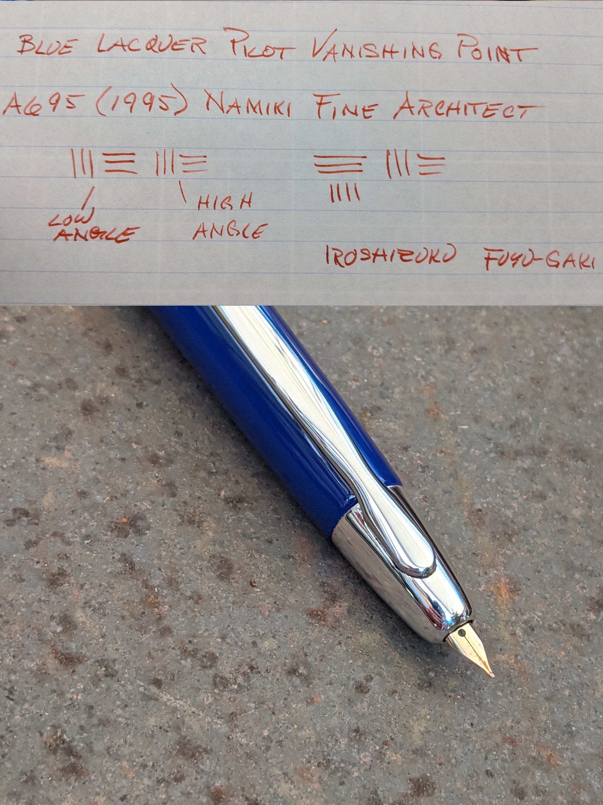 Architect Nib Pilot Vanishing Point Medium Nib Blue Lacquer Pilot