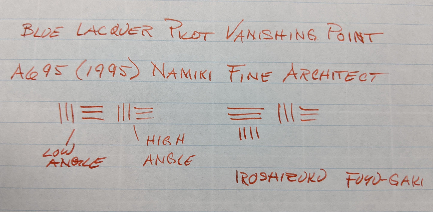 Blue Lacquer Pilot Vanishing Point - 1995 Namiki fine architect nib