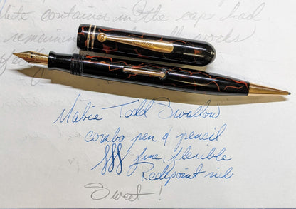 Black 'n' Red Mabie Todd Swallow Combo pen/pencil